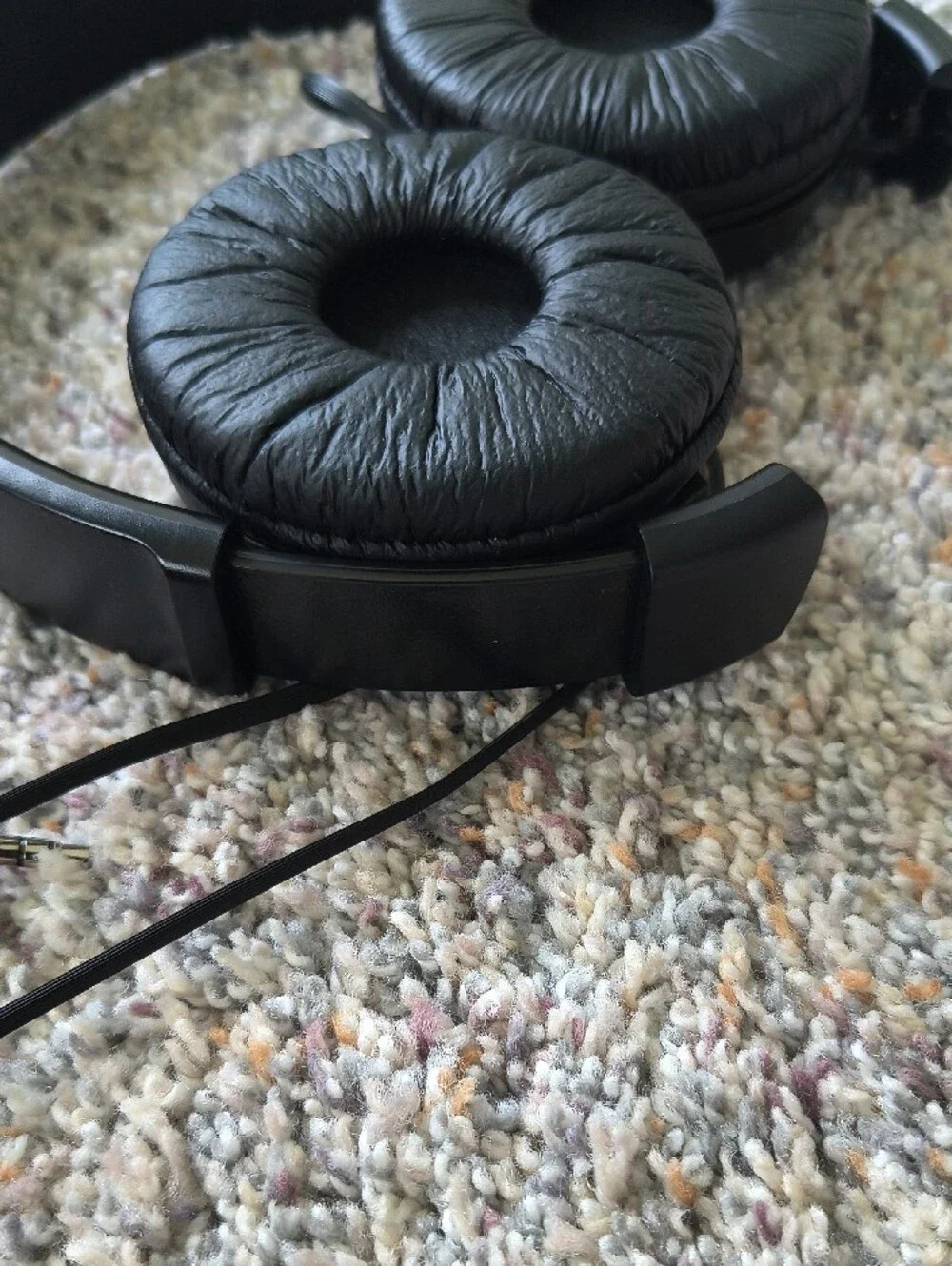 Sony Black Wired Headphones with Adjustable Design